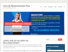 Tablet Screenshot of librodereclamacionesperu.com